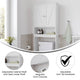 White |#| Farmhouse Over the Toilet Cabinet with Shelves and Magnetic Closure Doors-White