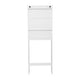 White |#| Farmhouse Over the Toilet Cabinet with Shelves and Magnetic Closure Doors-White