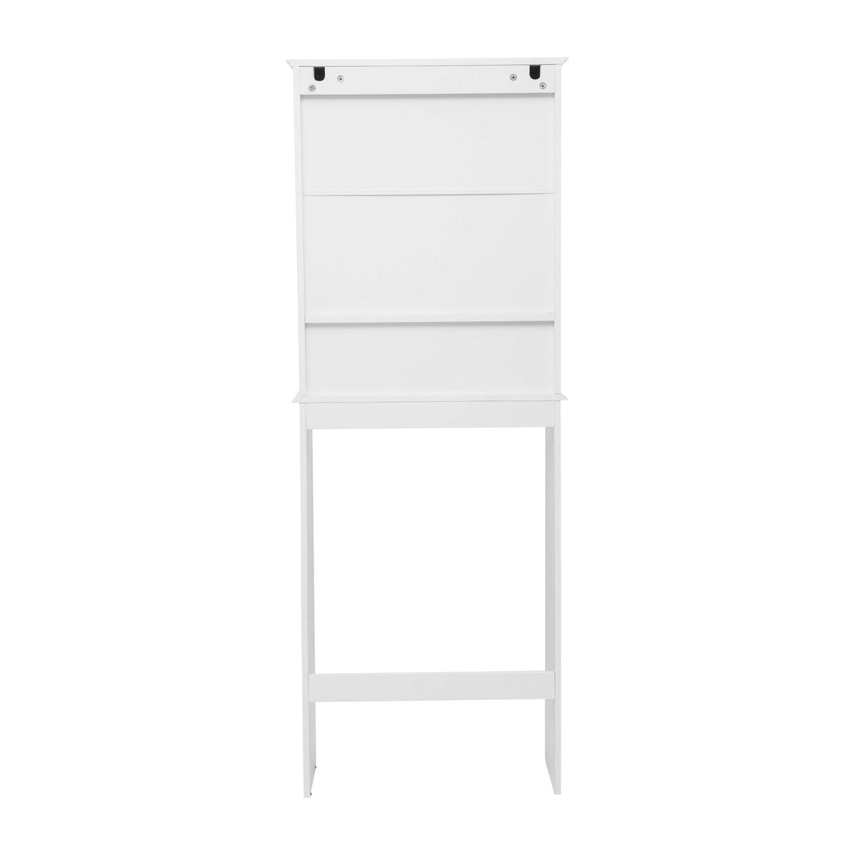 White |#| Farmhouse Over the Toilet Cabinet with Shelves and Magnetic Closure Doors-White