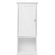 White |#| Farmhouse Freestanding Linen Tower with Shelves, Drawer, and Doors - White