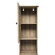 Brown |#| Farmhouse Freestanding Linen Tower with Shelves, Drawer, and Doors - Brown