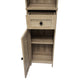 Brown |#| Farmhouse Freestanding Linen Tower with Shelves, Drawer, and Doors - Brown