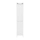 White |#| Farmhouse Freestanding Linen Tower with Shelves, Drawer, and Doors - White