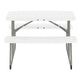White |#| Indoor/Outdoor Commercial Grade Kids White Folding Picnic Table with Benches