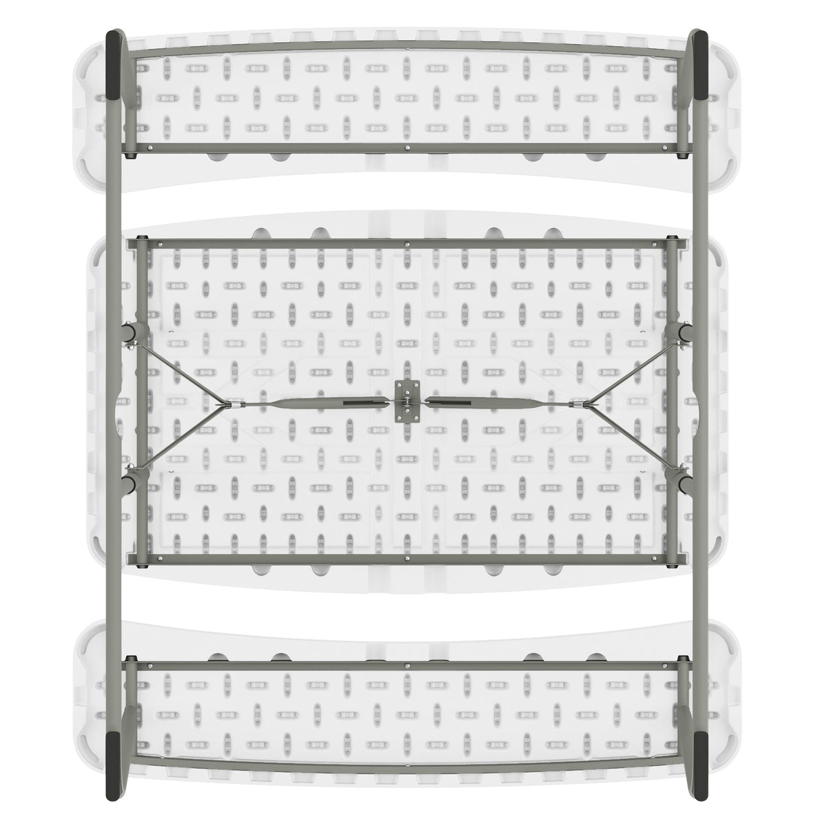 White |#| Indoor/Outdoor Commercial Grade Kids White Folding Picnic Table with Benches