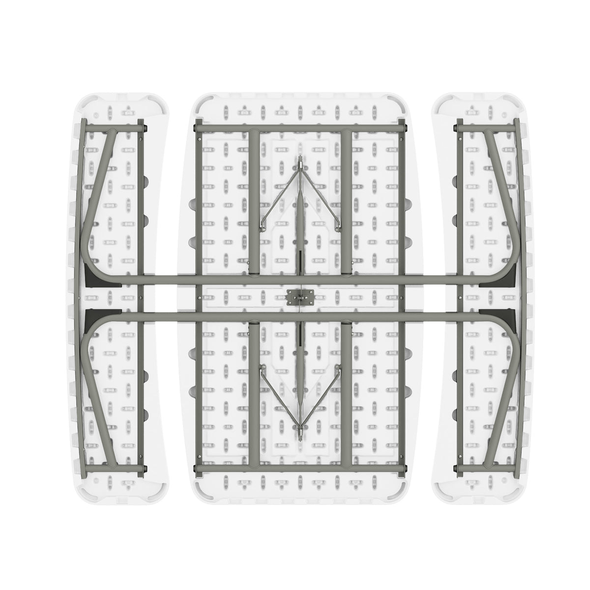 White |#| Indoor/Outdoor Commercial Grade Kids White Folding Picnic Table with Benches
