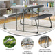 Gray |#| Indoor/Outdoor Commercial Grade Kids Gray Folding Picnic Table with Benches
