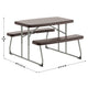 Brown |#| Indoor/Outdoor Commercial Grade Kids Brown Folding Picnic Table with Benches