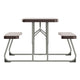 Brown |#| Indoor/Outdoor Commercial Grade Kids Brown Folding Picnic Table with Benches