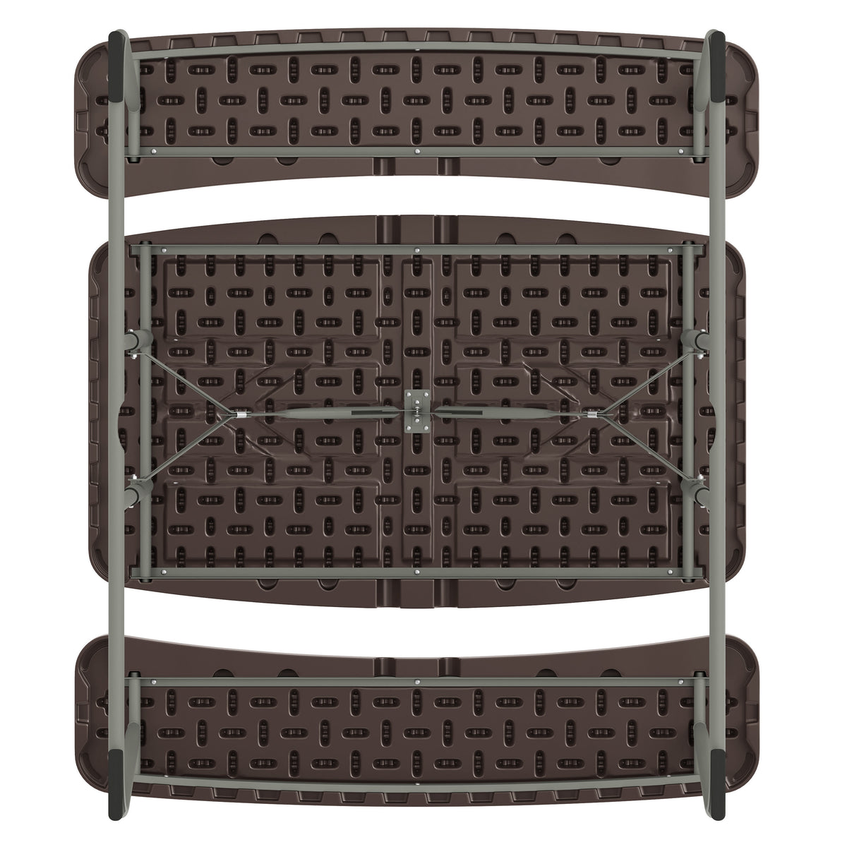 Brown |#| Indoor/Outdoor Commercial Grade Kids Brown Folding Picnic Table with Benches