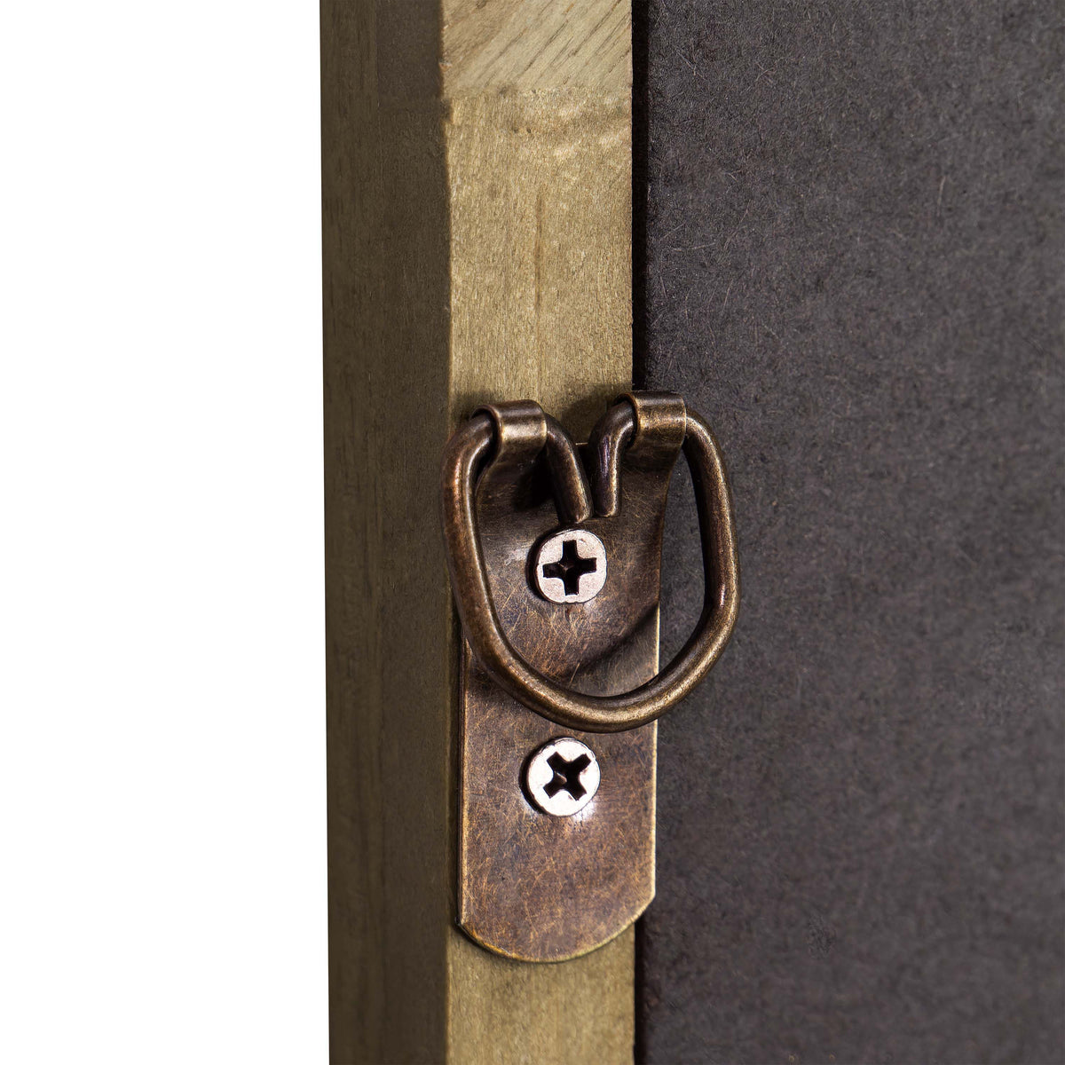 Weathered |#| Large Accent Wall Mirror with Solid Rubberwood Frame in Weathered - 36" x 24"