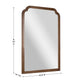 Rustic Brown |#| Large Accent Wall Mirror with Solid Rubberwood Frame in Rustic Brown - 36" x 24"