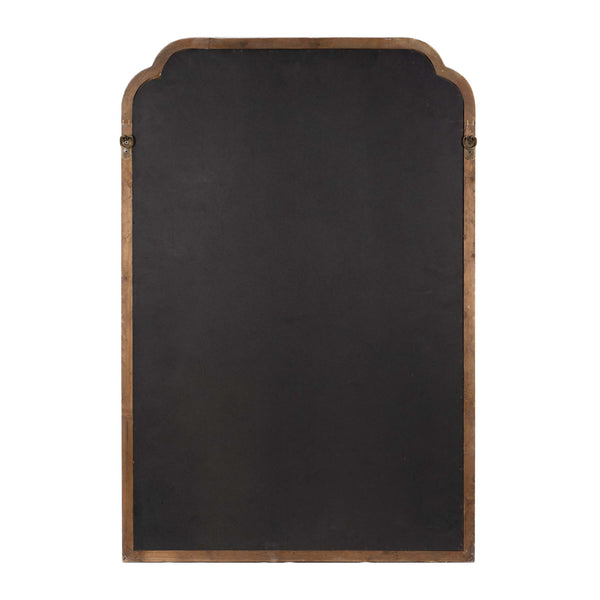 Rustic Brown |#| Large Accent Wall Mirror with Solid Rubberwood Frame in Rustic Brown - 36" x 24"