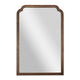 Rustic Brown |#| Large Accent Wall Mirror with Solid Rubberwood Frame in Rustic Brown - 36" x 24"