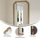 Weathered |#| Large Accent Wall Mirror with Solid Rubberwood Frame in Weathered - 36" x 24"