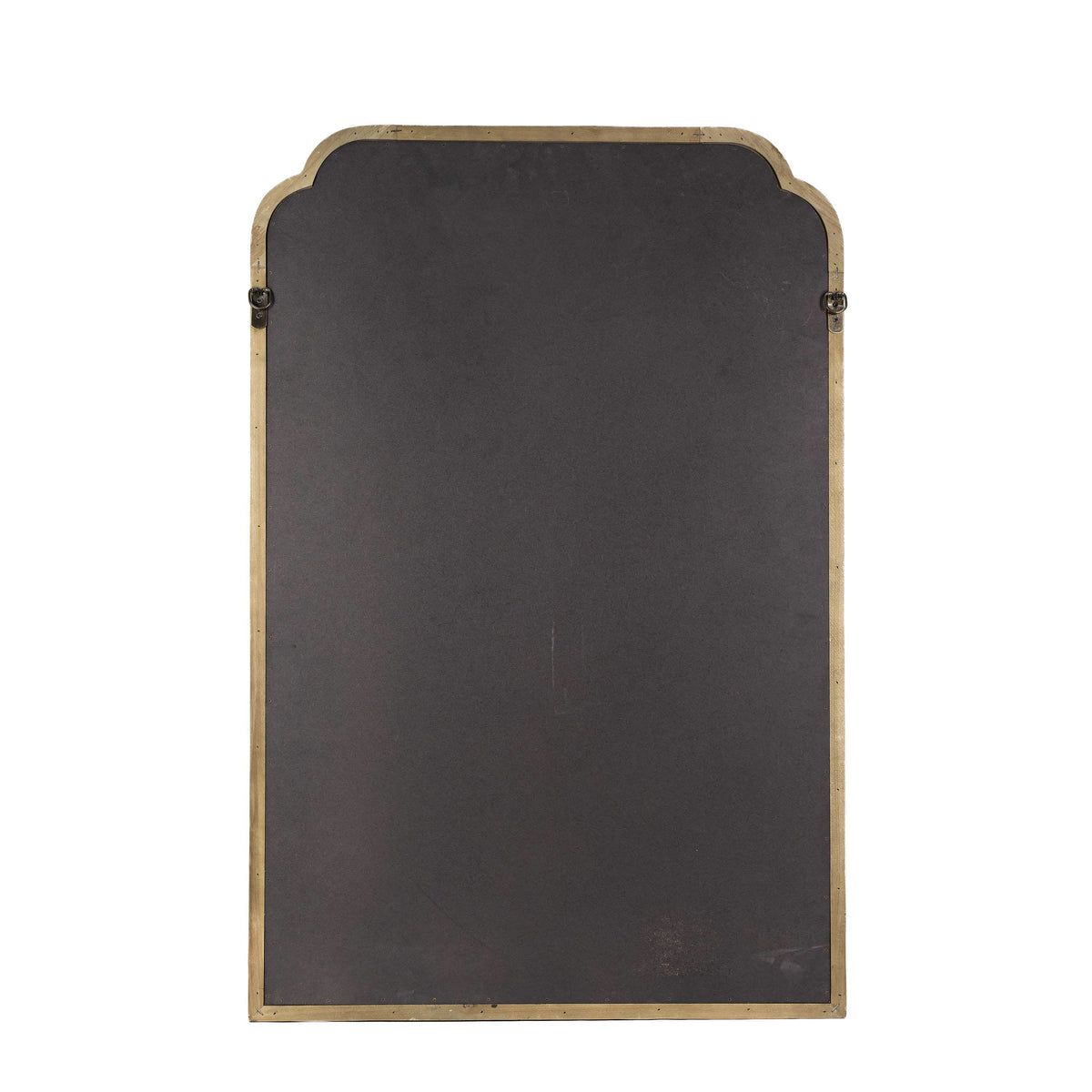 Weathered |#| Large Accent Wall Mirror with Solid Rubberwood Frame in Weathered - 36" x 24"