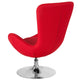Red Fabric |#| Red Fabric Side Reception Chair with Bowed Seat - Living Room Furniture