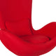 Red Fabric |#| Red Fabric Side Reception Chair with Bowed Seat - Living Room Furniture