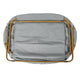 Gray Fabric/Soft Gold Frame |#| Folding Faux Fur Double Saucer Chair with Steel Frame - Gray/Soft Gold
