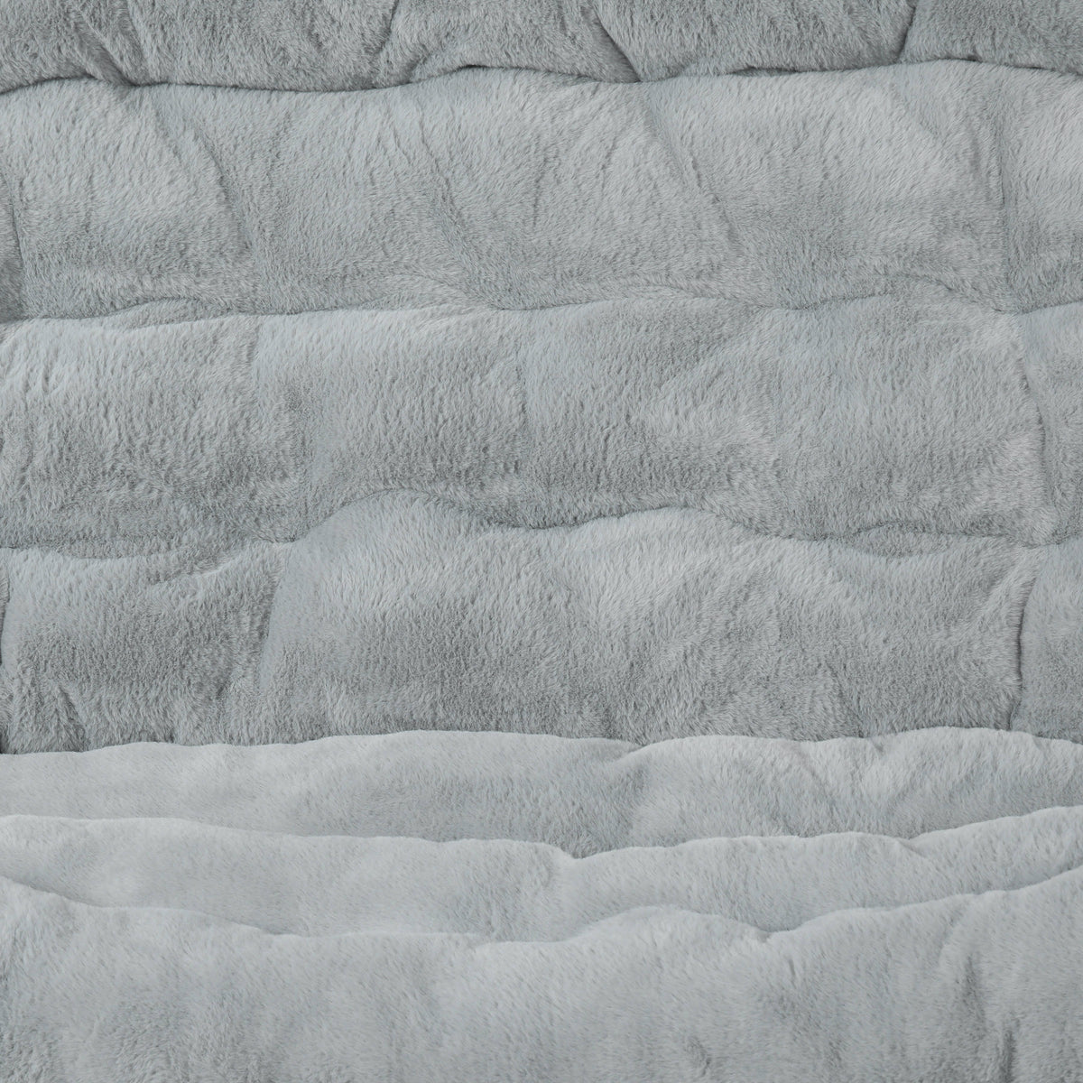 Gray Fabric/Soft Gold Frame |#| Folding Faux Fur Double Saucer Chair with Steel Frame - Gray/Soft Gold