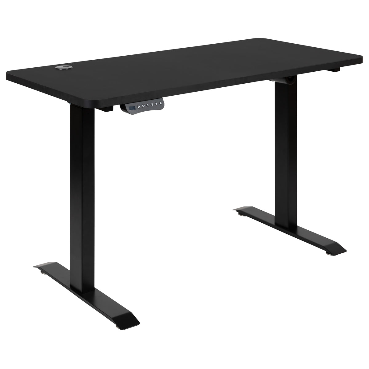 Black |#| Electric Height Adjustable Standing Desk - 48inch Wide x 24inch Deep (Black)