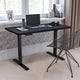 Black |#| Electric Height Adjustable Standing Desk - 48inch Wide x 24inch Deep (Black)