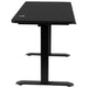 Black |#| Electric Height Adjustable Standing Desk - 48inch Wide x 24inch Deep (Black)