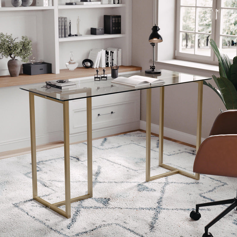 Glass Top Metal Framed Desk MS-XU-DK-1- – BizChair