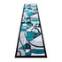 Elias Collection Geometric Abstract Area Rug - Olefin Rug with Jute Backing - Hallway, Entryway, or Bedroom