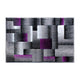 Purple,2' x 3' |#| Modern Geometric Style Color Blocked Indoor Area Rug - Purple - 2' x 3'