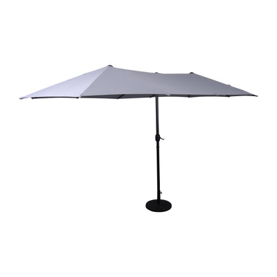 Elizabeth Commercial Grade 15 FT Triple Head Patio Umbrella with Crank and Tilt Functionality