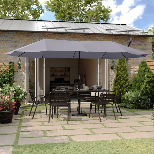15 patio umbrella with table base 15 FT Triple Head Umbrella GM-WL-UU021- – BizChair