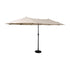 Elizabeth Commercial Grade 15 FT Triple Head Patio Umbrella with Easy Lift Crank Functionality