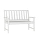 White |#| All Weather Heavy Duty Commercial Recycled HDPE Bench with Curved Seat in White