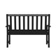 Black |#| All Weather Heavy Duty Commercial Recycled HDPE Bench with Curved Seat in Black