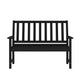 Black |#| All Weather Heavy Duty Commercial Recycled HDPE Bench with Curved Seat in Black