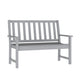 Gray |#| All Weather Heavy Duty Commercial Recycled HDPE Bench with Curved Seat in Gray