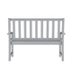 Gray |#| All Weather Heavy Duty Commercial Recycled HDPE Bench with Curved Seat in Gray