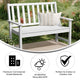 White |#| All Weather Heavy Duty Commercial Recycled HDPE Bench with Curved Seat in White