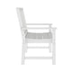 White |#| All Weather Heavy Duty Commercial Recycled HDPE Bench with Curved Seat in White