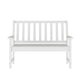 White |#| All Weather Heavy Duty Commercial Recycled HDPE Bench with Curved Seat in White