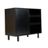 Elmont Classic Bar and Sideboard with Shaker Style Single Door Cabinet with Hanging Glass Storage and Open Bottle Shelves