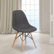 Siena Gray |#| Siena Gray Fabric Chair with Wooden Legs - Hospitality Seating - Side Chair