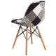 Turin Patchwork |#| Patchwork Fabric Chair with Wooden Legs - Hospitality Seating - Side Chair