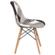 Turin Patchwork |#| Patchwork Fabric Chair with Wooden Legs - Hospitality Seating - Side Chair