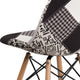 Turin Patchwork |#| Patchwork Fabric Chair with Wooden Legs - Hospitality Seating - Side Chair