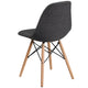 Siena Gray |#| Siena Gray Fabric Chair with Wooden Legs - Hospitality Seating - Side Chair