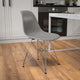 Moss Gray |#| Moss Gray Plastic Chair-Chrome Base - Hospitality Seating - Accent & Side Chair