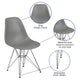 Moss Gray |#| Moss Gray Plastic Chair-Chrome Base - Hospitality Seating - Accent & Side Chair
