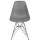 Moss Gray |#| Moss Gray Plastic Chair-Chrome Base - Hospitality Seating - Accent & Side Chair